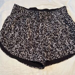 lululemon athletica Black and White Patterned Athletic Shorts